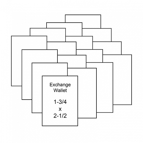 16 - Exchange Wallets (1-3/4 x 2-1/2) ADDED TO PACKAGE ORDER