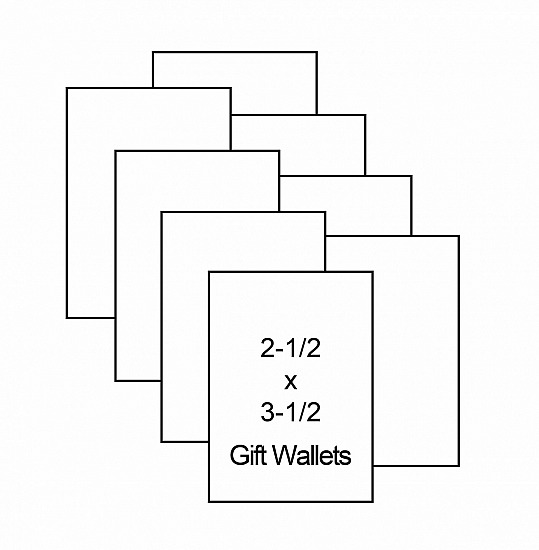 8 - Gift Wallets (2-1/2 x 3-1/2) ADDED TO PACKAGE ORDER